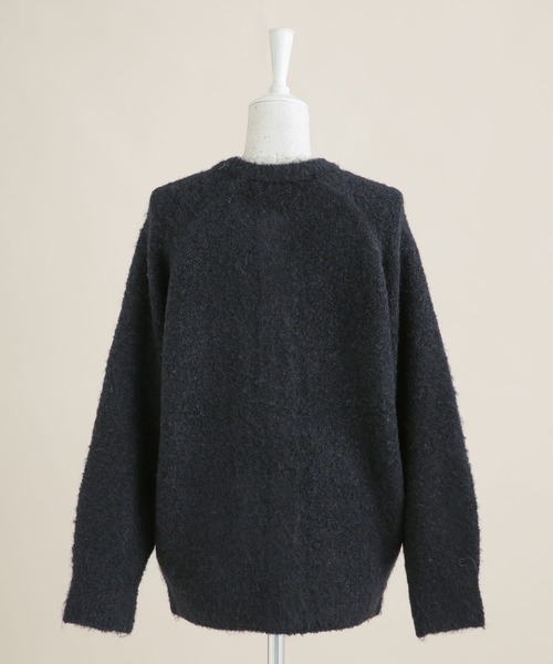 NANO universe（ナノユニバース）の「LB.04/起毛ブークレ クルーネックワイドカーディガン（カーディガン/ボレロ・レディース・ライトグレー/サーモンピンク/ネイビー・FREE）」の16枚目の写真