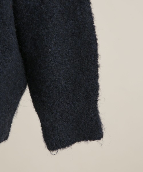 NANO universe（ナノユニバース）の「LB.04/起毛ブークレ クルーネックワイドカーディガン（カーディガン/ボレロ・レディース・ライトグレー/サーモンピンク/ネイビー・FREE）」の21枚目の写真