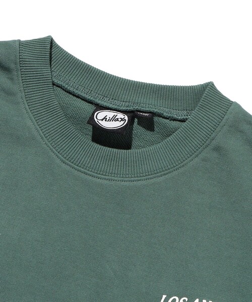 FREAK'S STORE（フリークスストア）の「WEB限定 CHILLAX/チラックス LOSANGELES バックプリント クルーネックスウェット（スウェット・メンズ・グレー/ブラック/グリーン・LARGE/MEDIUM）」の5枚目の写真