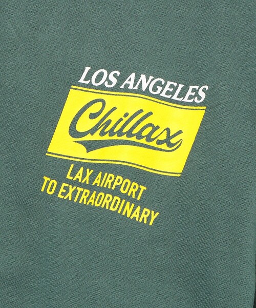 FREAK'S STORE（フリークスストア）の「WEB限定 CHILLAX/チラックス LOSANGELES バックプリント クルーネックスウェット（スウェット・メンズ・グレー/ブラック/グリーン・LARGE/MEDIUM）」の9枚目の写真