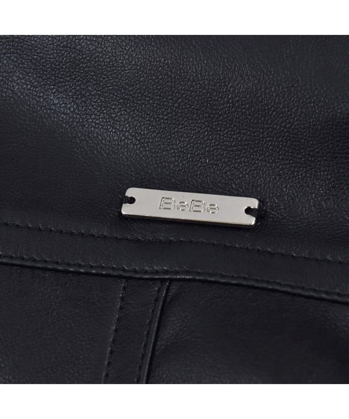 BeBe（ベベ）の「BeBe/レザーバックロゴ刺繍ブルゾン(100~150cm)（ブルゾン・キッズ・ブラック・120/150/140/100/130/110）」の9枚目の写真