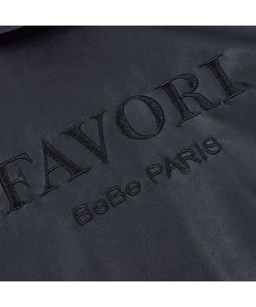 BeBe（ベベ）の「BeBe/レザーバックロゴ刺繍ブルゾン(100~150cm)（ブルゾン・キッズ・ブラック・120/150/140/100/130/110）」の14枚目の写真