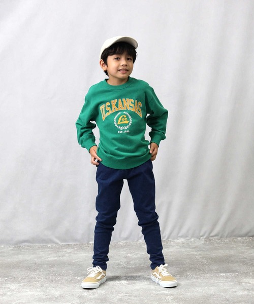Lee(リー)の「【Lee】カレッジスウェット(スウェット・キッズ・グリーン・120/130/140/150/160/105)」の6枚目の写真