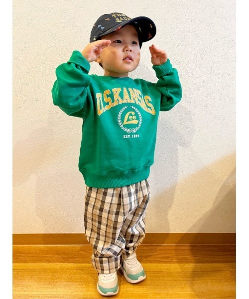 Lee(リー)の「【Lee】カレッジスウェット(スウェット・キッズ・グリーン・120/130/140/150/160/105)」の21枚目の写真