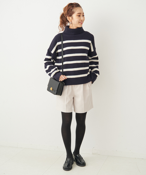 Spick & Span（スピックアンドスパン）の「PEサージストレッチショートパンツ（その他パンツ・レディース・ベージュ/オレンジ/ブラック・36/38）」の4枚目の写真