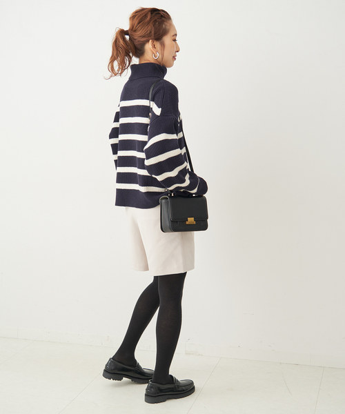 Spick & Span（スピックアンドスパン）の「PEサージストレッチショートパンツ（その他パンツ・レディース・ベージュ/オレンジ/ブラック・36/38）」の9枚目の写真