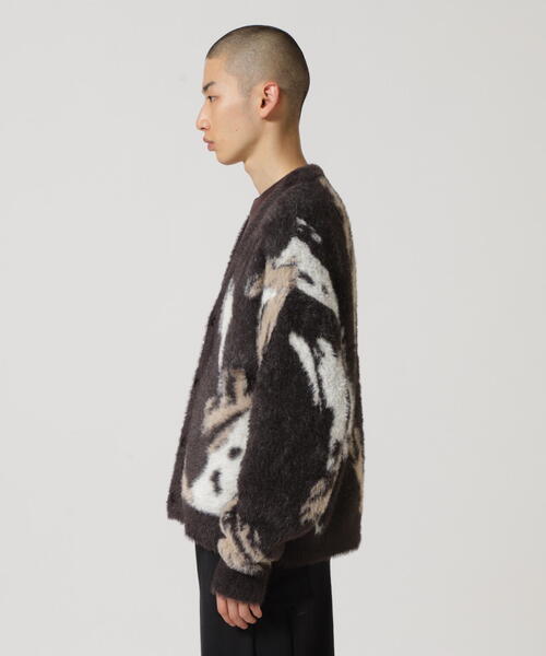 AVIREX（アヴィレックス）の「【直営店限定】AVX NYLON SHAGGY CARDIGAN / ナイロン シャギー カーディガン / AVIREX / アヴィレックス（カーディガン/ボレロ・メンズ・ブルー/ブラック・M/L）」の4枚目の写真