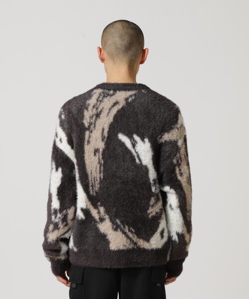 AVIREX（アヴィレックス）の「【直営店限定】AVX NYLON SHAGGY CARDIGAN / ナイロン シャギー カーディガン / AVIREX / アヴィレックス（カーディガン/ボレロ・メンズ・ブルー/ブラック・M/L）」の5枚目の写真