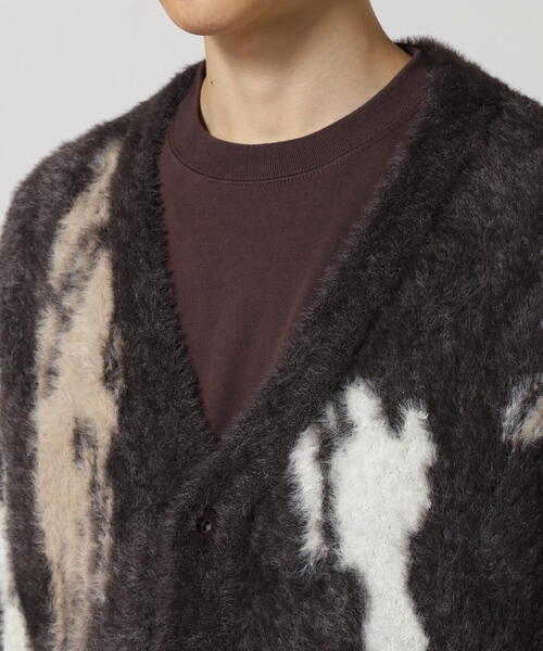 AVIREX（アヴィレックス）の「【直営店限定】AVX NYLON SHAGGY CARDIGAN / ナイロン シャギー カーディガン / AVIREX / アヴィレックス（カーディガン/ボレロ・メンズ・ブルー/ブラック・M/L）」の6枚目の写真