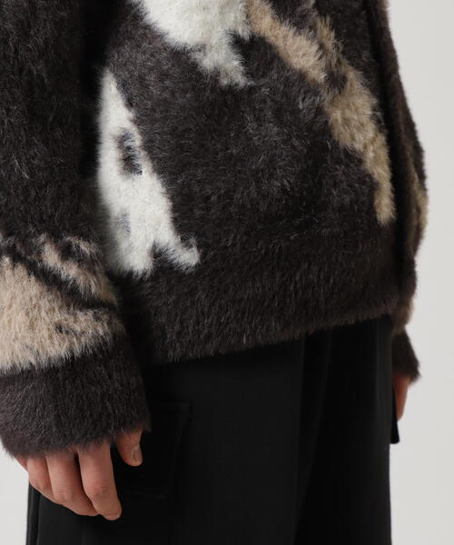 AVIREX（アヴィレックス）の「【直営店限定】AVX NYLON SHAGGY CARDIGAN / ナイロン シャギー カーディガン / AVIREX / アヴィレックス（カーディガン/ボレロ・メンズ・ブルー/ブラック・M/L）」の8枚目の写真