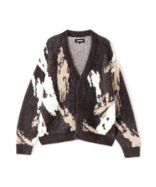 AVIREX（アヴィレックス）の「【直営店限定】AVX NYLON SHAGGY CARDIGAN / ナイロン シャギー カーディガン / AVIREX / アヴィレックス（カーディガン/ボレロ・メンズ・ブルー/ブラック・M/L）」の9枚目の写真