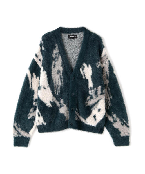 AVIREX（アヴィレックス）の「【直営店限定】AVX NYLON SHAGGY CARDIGAN / ナイロン シャギー カーディガン / AVIREX / アヴィレックス（カーディガン/ボレロ・メンズ・ブルー/ブラック・M/L）」の12枚目の写真
