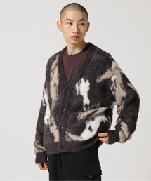 【直営店限定】AVX NYLON SHAGGY CARDIGAN / ナイロン シャギー カーディガン / AVIREX / アヴィレックス