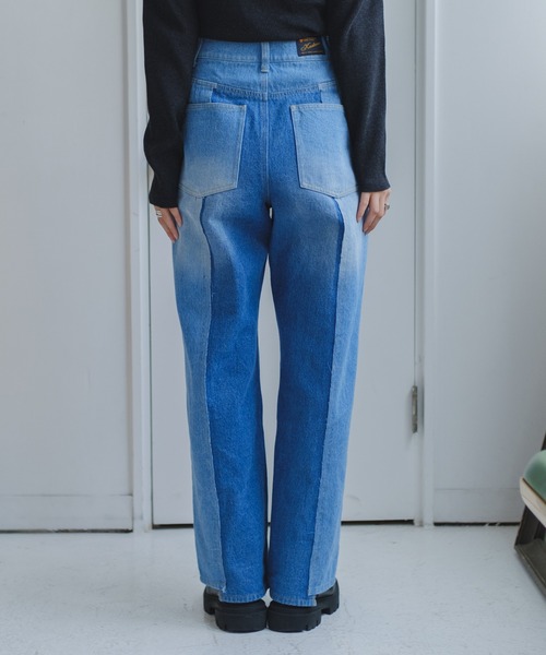 Kastane（カスタネ）の「【サイズ展開あり】ハイウエストパッチワークデニム（デニムパンツ・レディース・ブルー・0/1/2）」の19枚目の写真