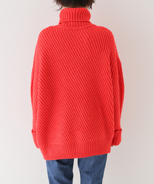 IENA（イエナ）の「【CURRENTAGE/カレンテージ】タートルネックニット（ニット/セーター・レディース・レッド・FREE）」の5枚目の写真