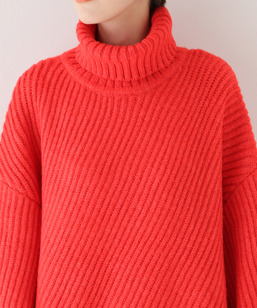 IENA（イエナ）の「【CURRENTAGE/カレンテージ】タートルネックニット（ニット/セーター・レディース・レッド・FREE）」の6枚目の写真