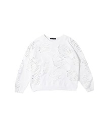 トップス JUN NAKAYAMA DISTRESSED CREWNECK NUBIAN（ヌビアン）の「【JUN/NAKAYAMA】DISTRESSED CREWNECK