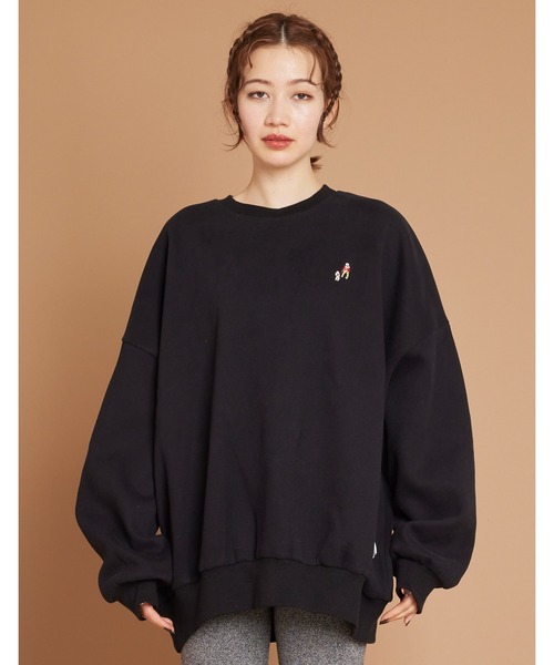 Little sunny bite(リトルサニーバイト)の「One point stitch sweat top(スウェット・レディース・グリーン/アイボリー/ブラック/ピンク・MEDIUM/SMALL)」の3枚目の写真
