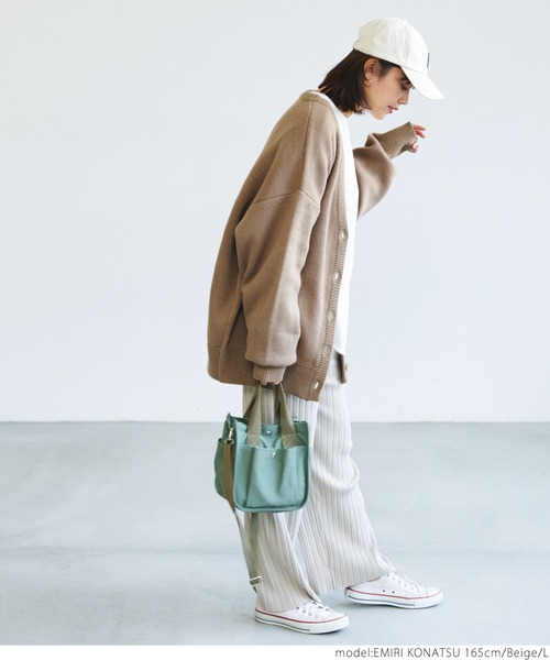 coca（coca）（コカ）の「ビッグシルエットカラーカーディガン（カーディガン/ボレロ・レディース・チャコール/グリーン/アイボリー/ベージュ・M/L）」の15枚目の写真