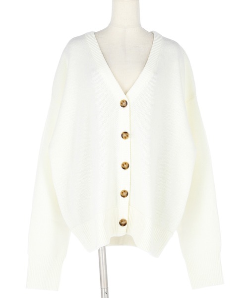 coca（coca）（コカ）の「ビッグシルエットカラーカーディガン（カーディガン/ボレロ・レディース・チャコール/グリーン/アイボリー/ベージュ・M/L）」の8枚目の写真