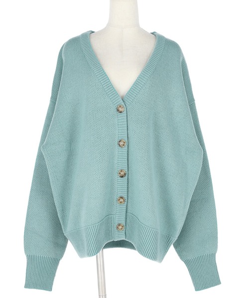 coca（coca）（コカ）の「ビッグシルエットカラーカーディガン（カーディガン/ボレロ・レディース・チャコール/グリーン/アイボリー/ベージュ・M/L）」の6枚目の写真