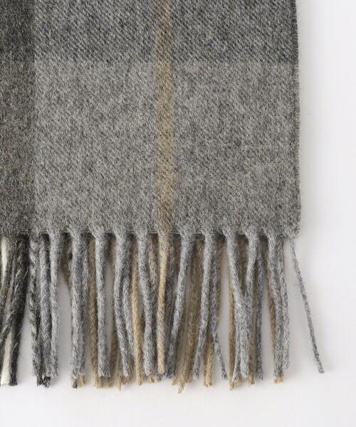 green label relaxing（グリーンレーベルリラクシング）の「＜MOON＞タータンチェック マフラー -ユニセックス-（マフラー・メンズ・ネイビー/オレンジ/グレー/ナチュラル・FREE）」の8枚目の写真