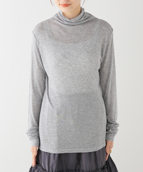 IENA（イエナ）の「リヨセルカシミヤタートルネックプルオーバー（Tシャツ/カットソー・レディース・ブラック/アイボリー/ライトグレー/レッド・FREE）」の17枚目の写真