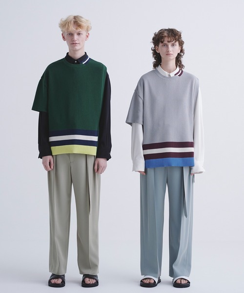 CULLNI クルニ 20SS アシンメトリー 片袖ニット 2枚セット CULLNI（クルニ）の「2021春夏 アシンメトリーニット（ニット