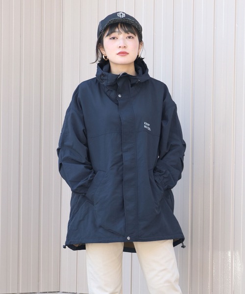 KRIFF MAYER Lady's Collection（クリフメイヤーレディースコレクション）の「ゆったりマウンテンJK（マウンテンパーカー・レディース・ナチュラル/ネイビー/カラフル/ピンク/セージグリーン・MEDIUM/LARGE）」の3枚目の写真