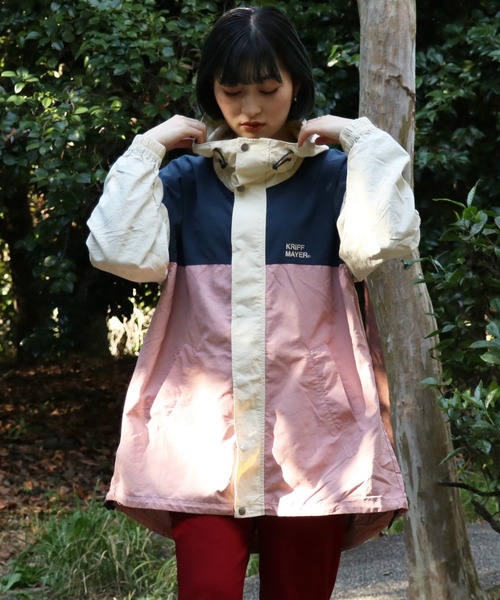 KRIFF MAYER Lady's Collection（クリフメイヤーレディースコレクション）の「ゆったりマウンテンJK（マウンテンパーカー・レディース・ナチュラル/ネイビー/カラフル/ピンク/セージグリーン・MEDIUM/LARGE）」の5枚目の写真