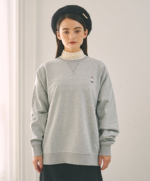 MIRO AMURETTE（ミロアミュレット）の「niwatori over sweat/刺繍入りオーバースウェット（スウェット・レディース・グレー・FREE）」の16枚目の写真