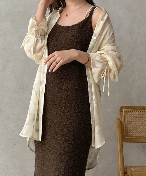 apres jour clair(アプレジュールクレア)の「【apres jour clair】ブークレストレートキャミワンピース【ZOZOTOWN限定アイテム】(ワンピース・レディース・ベージュ/ダークブラウン・X-LARGE/フリー)」の20枚目の写真