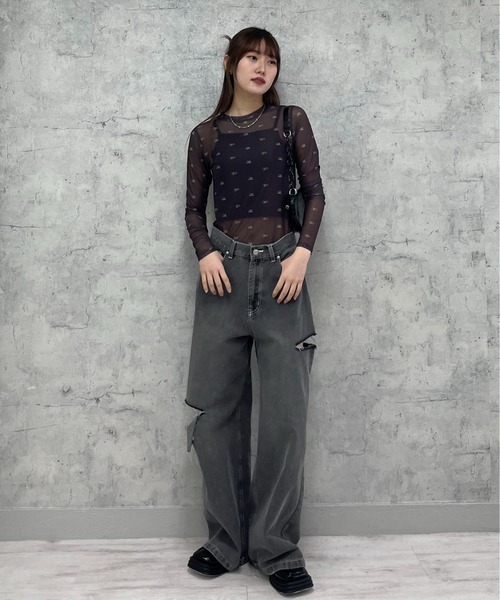 EPIMI E'PIMMY（エピミエピミー）の「カップ付きアメスリキャミソール（キャミソール・レディース・ベージュ/オートミール/オフホワイト/ブラック/オリーブ・MEDIUM）」の9枚目の写真