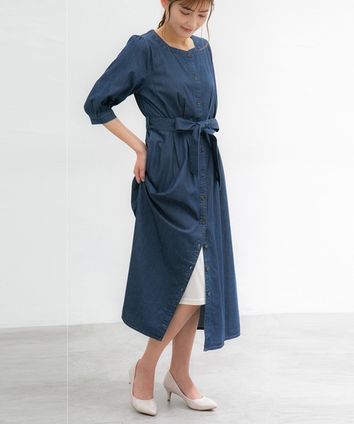 Honeys（ハニーズ）の「インナーロングワンピース（インナーウェア/肌着・レディース・ベージュ/ブラック/アイボリー・L/M）」の4枚目の写真