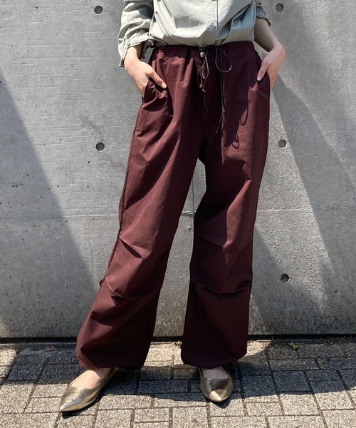 SETUP7（セットアップセブン）の「【SETUP7】スノーカモ風オーバーサイズパンツ KNF（カーゴパンツ・レディース・ブラウン/ホワイト/ブラック/カーキ・FREE）」の3枚目の写真