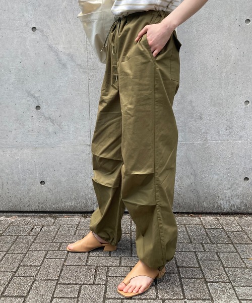 SETUP7（セットアップセブン）の「【SETUP7】スノーカモ風オーバーサイズパンツ KNF（カーゴパンツ・レディース・ブラウン/ホワイト/ブラック/カーキ・FREE）」の15枚目の写真