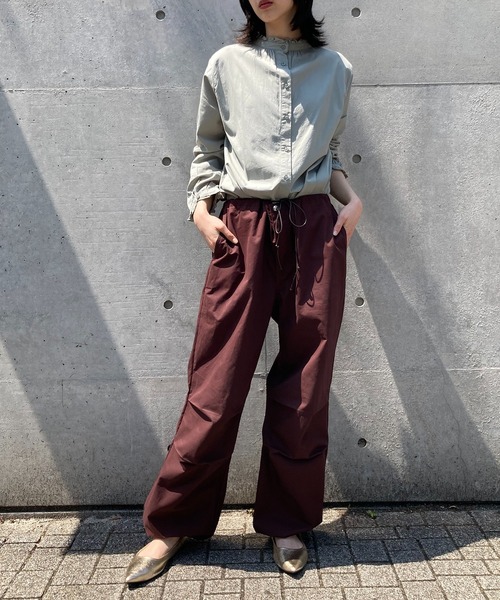SETUP7（セットアップセブン）の「【SETUP7】スノーカモ風オーバーサイズパンツ KNF（カーゴパンツ・レディース・ブラウン/ホワイト/ブラック/カーキ・FREE）」の10枚目の写真