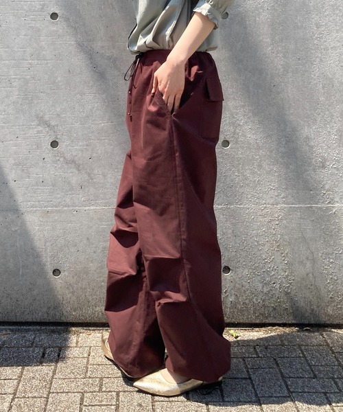 SETUP7（セットアップセブン）の「【SETUP7】スノーカモ風オーバーサイズパンツ KNF（カーゴパンツ・レディース・ブラウン/ホワイト/ブラック/カーキ・FREE）」の11枚目の写真
