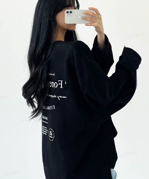 Dalfwin(ダールフィン)の「SAVAGEロゴオーバーサイズ長袖Tシャツ(Tシャツ/カットソー・レディース・グリーン/グレー/ブラック/グレー系その他・FREE)」の5枚目の写真