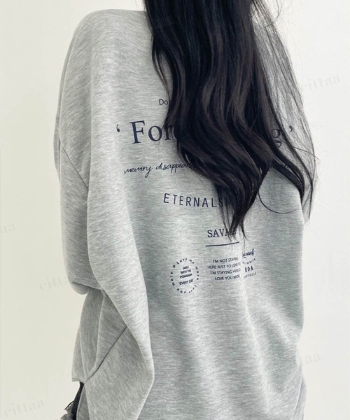 Dalfwin(ダールフィン)の「SAVAGEロゴオーバーサイズ長袖Tシャツ(Tシャツ/カットソー・レディース・グリーン/グレー/ブラック/グレー系その他・FREE)」の8枚目の写真