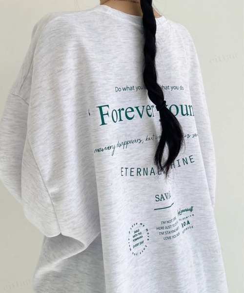 Dalfwin(ダールフィン)の「SAVAGEロゴオーバーサイズ長袖Tシャツ(Tシャツ/カットソー・レディース・グリーン/グレー/ブラック/グレー系その他・FREE)」の13枚目の写真