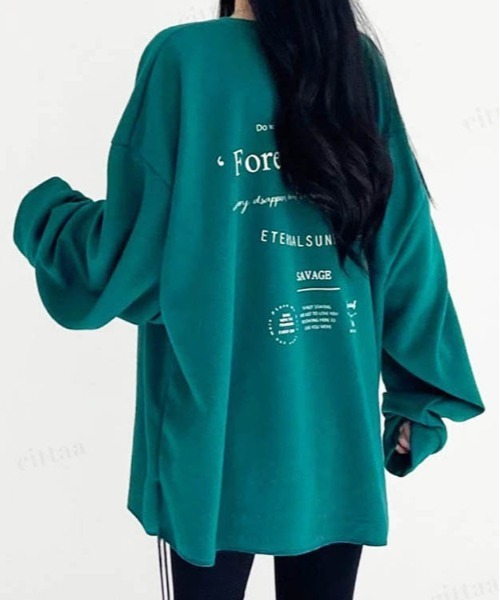Dalfwin(ダールフィン)の「SAVAGEロゴオーバーサイズ長袖Tシャツ(Tシャツ/カットソー・レディース・グリーン/グレー/ブラック/グレー系その他・FREE)」の21枚目の写真