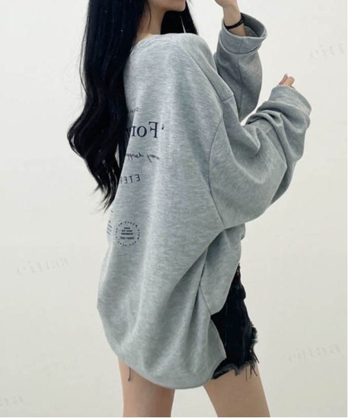 Dalfwin(ダールフィン)の「SAVAGEロゴオーバーサイズ長袖Tシャツ(Tシャツ/カットソー・レディース・グリーン/グレー/ブラック/グレー系その他・FREE)」の10枚目の写真