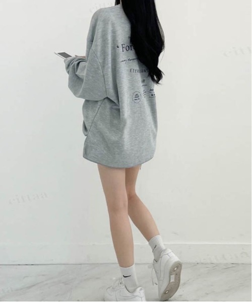 Dalfwin(ダールフィン)の「SAVAGEロゴオーバーサイズ長袖Tシャツ(Tシャツ/カットソー・レディース・グリーン/グレー/ブラック/グレー系その他・FREE)」の12枚目の写真