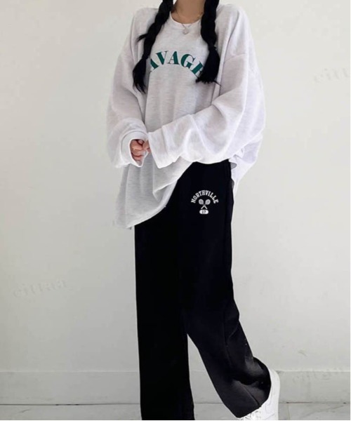 Dalfwin(ダールフィン)の「SAVAGEロゴオーバーサイズ長袖Tシャツ(Tシャツ/カットソー・レディース・グリーン/グレー/ブラック/グレー系その他・FREE)」の18枚目の写真