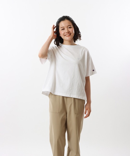 Champion(チャンピオン)の「【Champion/チャンピオン】レディース ショートスリーブTシャツ(Tシャツ/カットソー・レディース・ホワイト/ブラック系その他・MEDIUM/LARGE)」の7枚目の写真