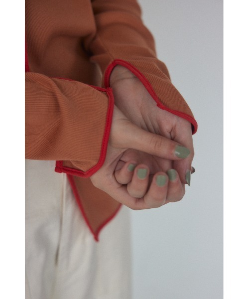 BLACK BY MOUSSY（ブラックバイマウジー）の「asymmetry cardigan（アシンメトリーカーディガン）（カーディガン/ボレロ・レディース・ライトグリーン/ライトイエロー/キャメル・FREE）」の17枚目の写真