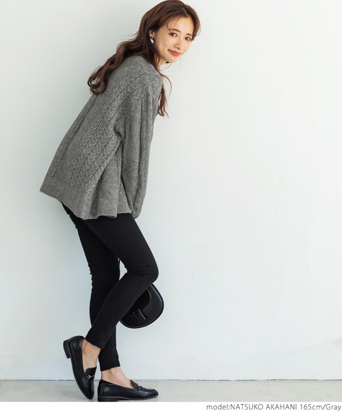 coca（coca）（コカ）の「ニットカーディガン（カーディガン/ボレロ・レディース・ネイビー・ONE SIZE）」の5枚目の写真