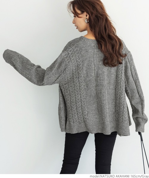 coca（coca）（コカ）の「ニットカーディガン（カーディガン/ボレロ・レディース・ネイビー・ONE SIZE）」の7枚目の写真