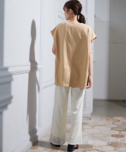 miclat（ミクラ）の「大きいサイズ　レースカットソーワイドパンツ　miclat（その他パンツ・レディース・ブラック/アイボリー・LL/L/3L/5L/4L）」の9枚目の写真